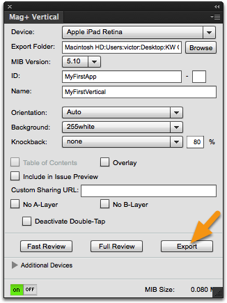 Export your document.