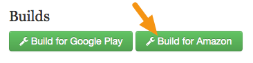 Once all fields have a &quot;Complete&quot; label, you can click the &quot;Build for Amazon&quot; button at the bottom of the screen.
