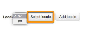 4. Select your new locale from the menu first and then click "Select locale"