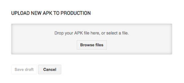 Upload your APK using the Google Play Developer Console.