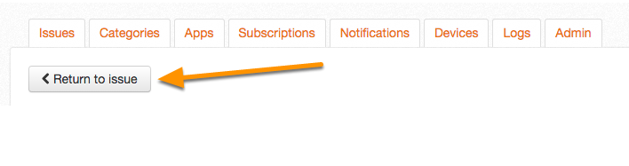 7. Click the &quot;Return to issue&quot; button at the top