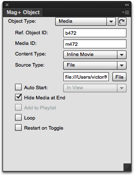 Add your linked media to the InDesign layout.