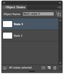 Select "State 1" in the Object States panel.