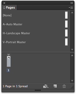 In InDesign, go to Window > Pages and drag one of the three master pages onto Page 1 of your document.
