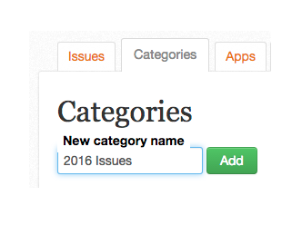 Enter desired category name and click the &quot;Add&quot; button