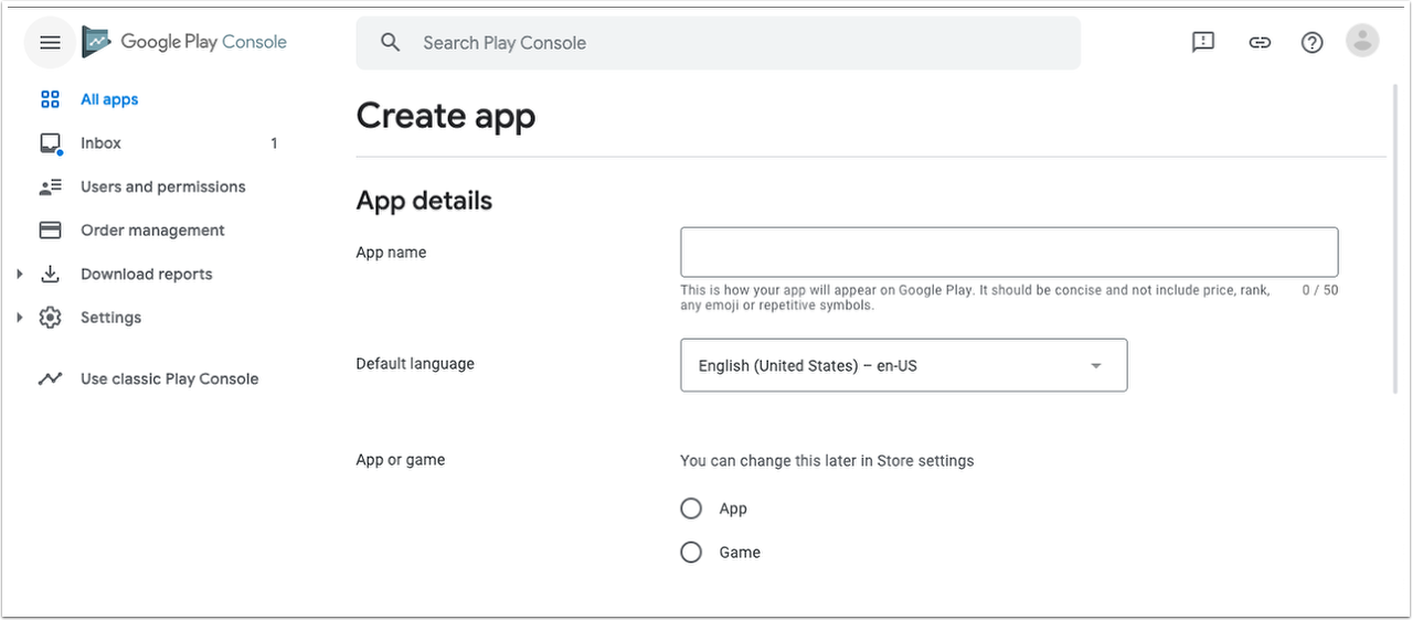 Android Creating An App In The Google Play Developer Console Mag
