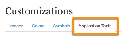 2. Click Application Texts