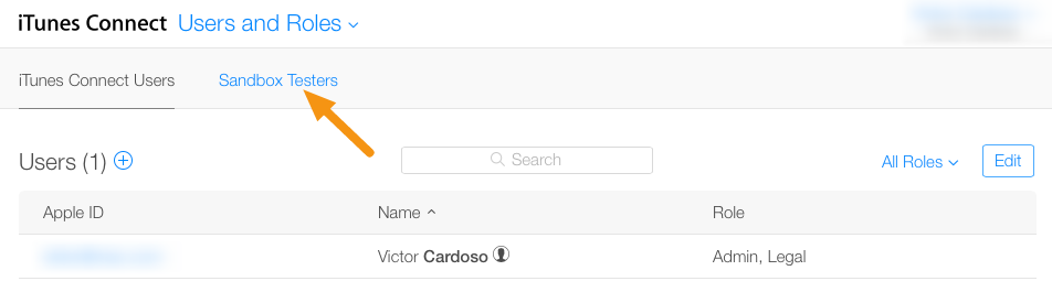Click on the tab &quot;Sandbox Testers&quot;.