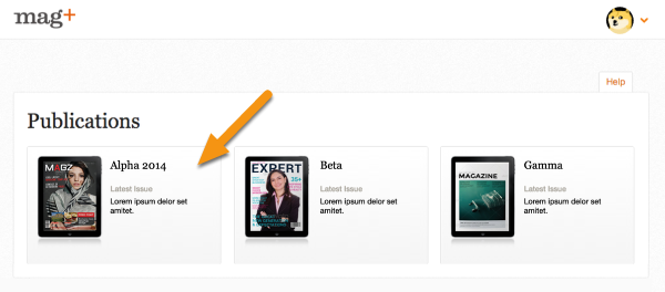 Log in to the Mag+ Publish Portal at <http://publish.magplus.com> and click on your Brand.