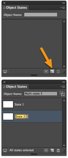 Select the image box and click the "Convert to multi-state object" button at the bottom of the Object States panel.